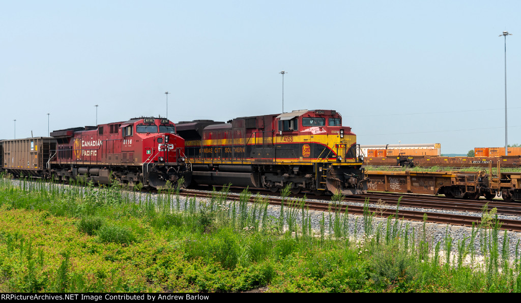 NB CPKC Stacks Pass SB Petcoke Train